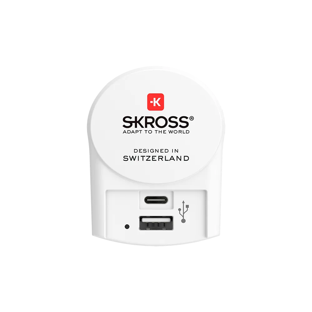 Euro USB Charger – 1xType C / 1x Type A